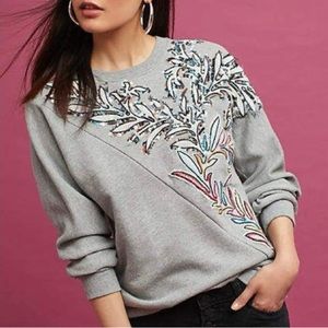 Anthropologie Seen Worn Kept Jackie Embellished Sweatshirt